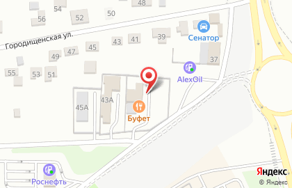 Кафе Буфет на Городищенской улице на карте