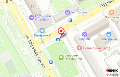 Бистро на Туркестанской улице на карте