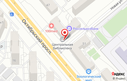 Централизованная библиотечная система на Октябрьском проспекте на карте