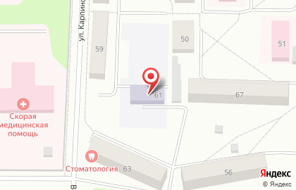 Детский сад №27 на улице Карпинского на карте