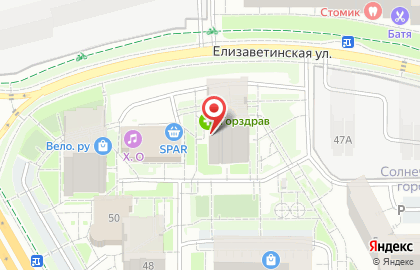Строящиеся объекты, ЗАО Акфен на Елизаветинской улице на карте