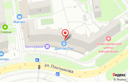 Ветеринарная клиника Доктор Zoo в микрорайоне Соцгород-1 на карте