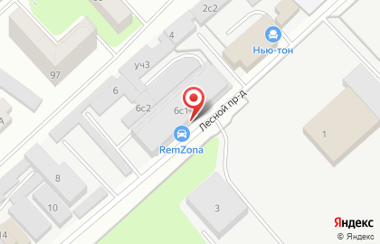 Автосервис RemZona в Ленинском районе на карте