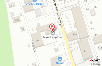 ГК ТехноСпецСнаб на Алма-Атинской улице на карте