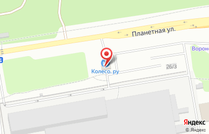 Колесо на Планетной улице на карте