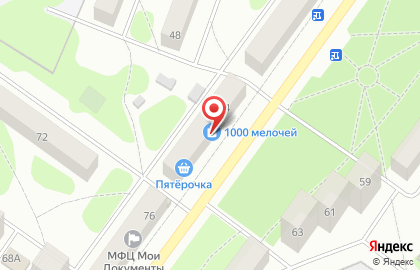Супермаркет Пятёрочка на Комсомольской улице на карте