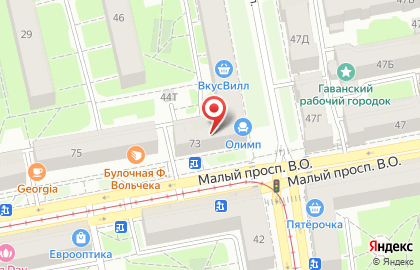 РЕМОНТ_ ТЕЛЕФОНОВ В.О. МАЛЫЙ ПР.73 (угол Малого пр.и Гаванской улицы) на карте