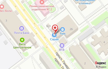 Магазин товаров для дома и сада Сарай на проспекте Генерала Тюленева на карте
