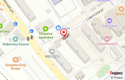 Сеть булочных Каравай СВ на Советской улице на карте