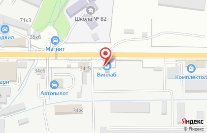 Супермаркет напитков Винлаб в Первореченском районе на карте