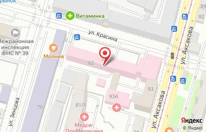 Риа-Медоптик на улице Красина на карте