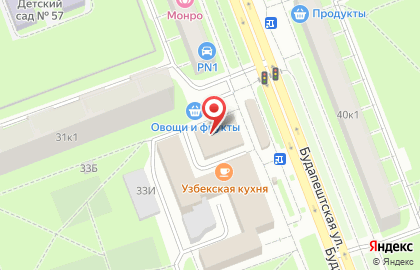 Зоомагазин на Будапештской 33 к2 на карте