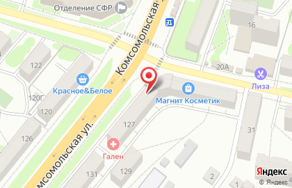 Продуктовый магазин на Комсомольской на карте