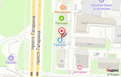 Студия цвета Tikkurila на проспекте Гагарина на карте