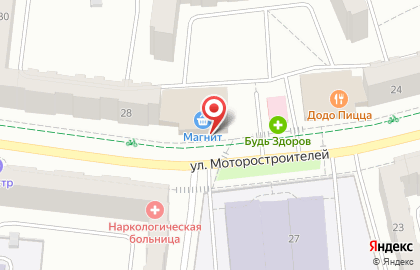 Терминал Промсвязьбанк на улице Моторостроителей на карте