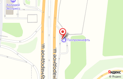 АЗС Газпромнефть на Международном шоссе на карте