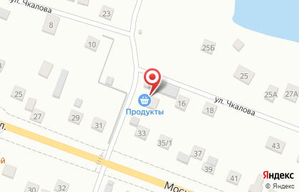 Продуктовый магазин на улице Чкалова на карте