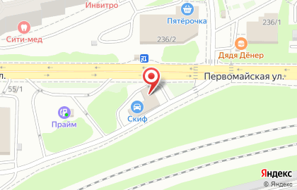 Аккумуляторный центр Автомотив на Первомайской улице на карте