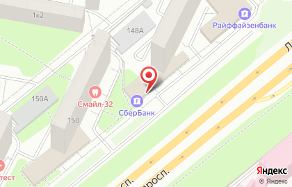 Банкомат СберБанк на Ленинском проспекте, 148 на карте