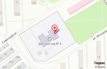 Детский сад №4 на Советской улице на карте