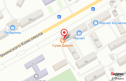 Салон красоты Да Винчи на проспекте Ленинского Комсомола на карте