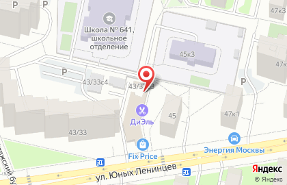 Мобил Элемент на улице Юных Ленинцев на карте