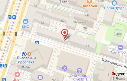 Совкомбанк на метро Лиговский проспект на карте