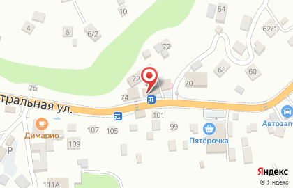 Магазин Диана на Центральной улице на карте