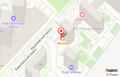 Пекарня Мишка Bakery на Европейском проспекте на карте