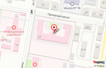 Ишимбайская центральная районная больница на Пролетарской улице на карте