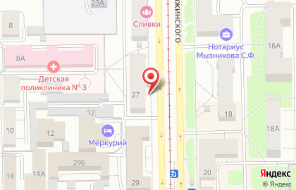 Парикмахерская Рубин на улице Дзержинского на карте