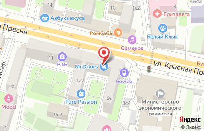 Мебельный салон Mr.Doors на метро Краснопресненская на карте