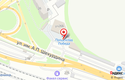 Продуктовый дискаунтер Победа в Ленинском районе на карте