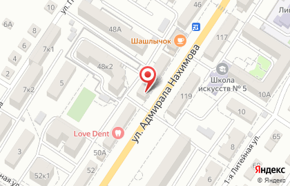 Академия красоты на улице Адмирала Нахимова на карте