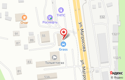 Автомойка самообслуживания Grass в Комсомольском районе на карте
