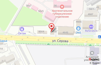 Драйв на улице Серова на карте