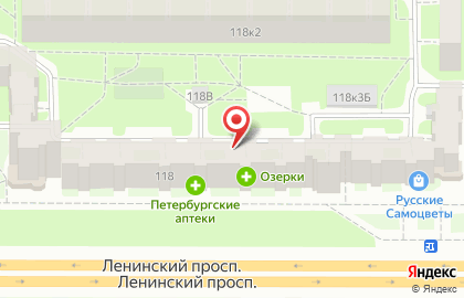 Горные вершины на Ленинском проспекте на карте