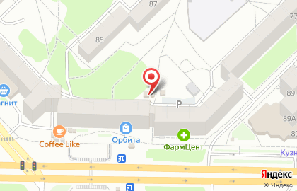 Киоск фруктов и овощей в Центральном районе на карте