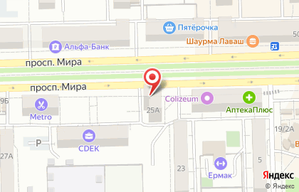 Школа иностранных языков на улице Мира на карте