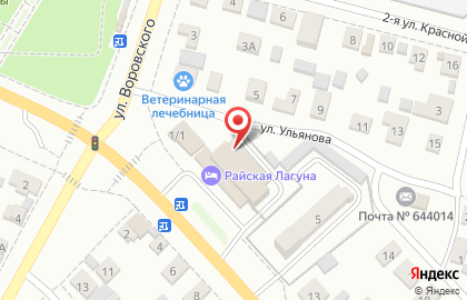 Банно-гостиничный комплекс Райская лагуна в Ленинском районе на карте