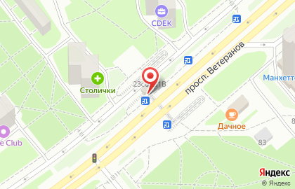 Микрофинансовая компания Деньги Гарант на метро Проспект Ветеранов на карте