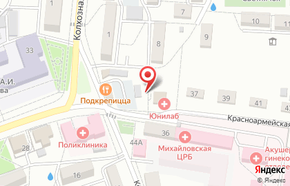 Клинико-диагностическая лаборатория Юнилаб на Красноармейской улице на карте