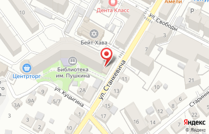 Сеть универсамов ЦентрТорг в Ленинском районе на карте