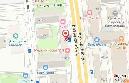 Медицинский центр Медкомиссия №1 на метро Дмитровская на карте