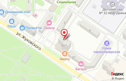 Суши-бар Ямато на улице Жуковского на карте