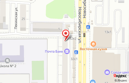 Киоск фастфудной продукции на Новосибирской улице на карте
