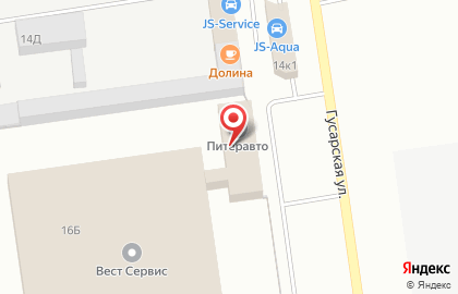 Транспортная компания Питеравто на Гусарской улице на карте
