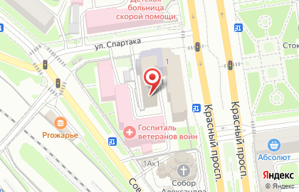 Строящиеся объекты, НГАУ на карте