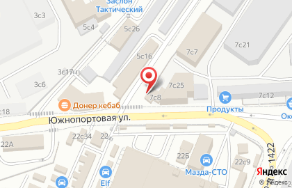 Шиномонтажная мастерская на Южнопортовой улице на карте