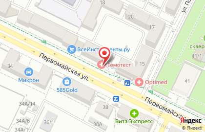 Уфимский филиал Банкомат, Акибанк на Первомайской улице на карте